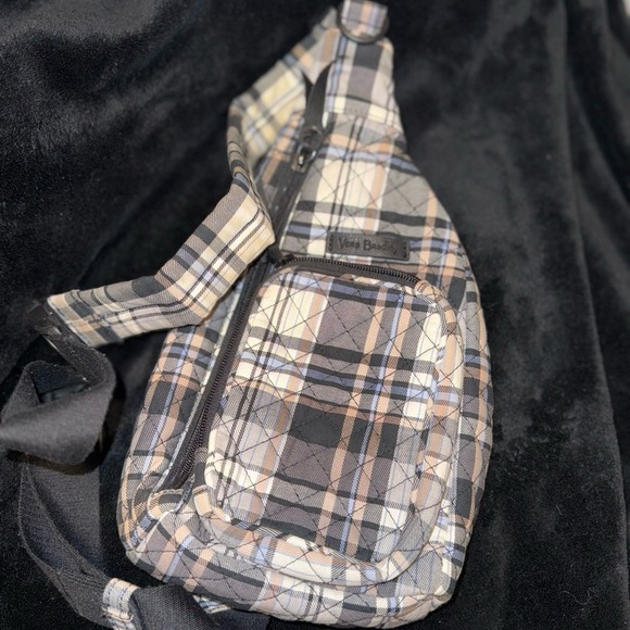 Vera Bradley Checkered Backpack - Black, Tan, Cream - Picture 6 of 16